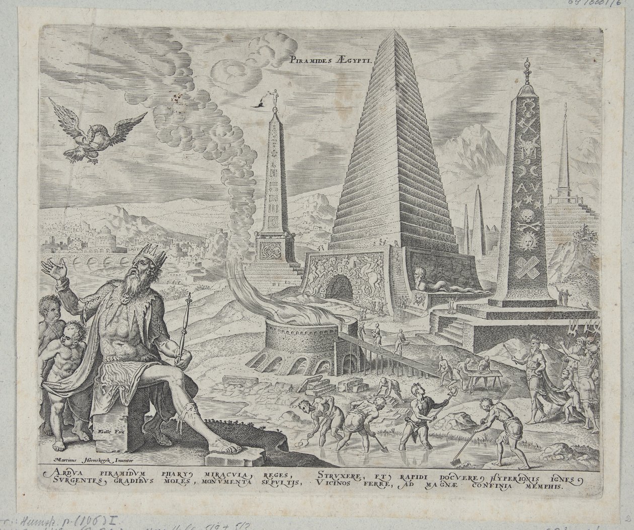 De piramides van Egypte door Philips Galle