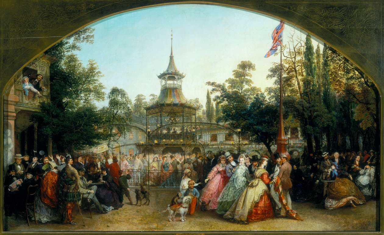 Het dansplatform in Cremorne Gardens, 1864 door Phoebus Levin