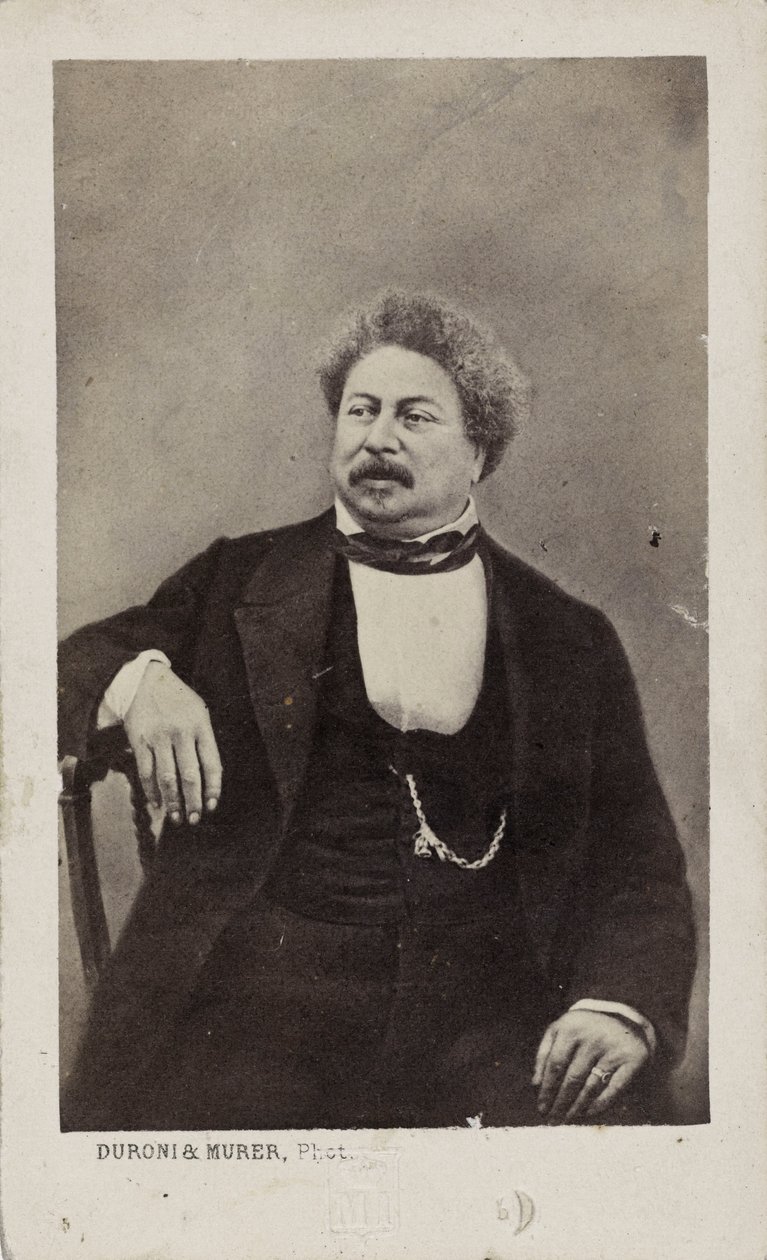 De auteur Alexandre Dumas père 1802-1870, 1870 door Photo studio Duroni and Murer.