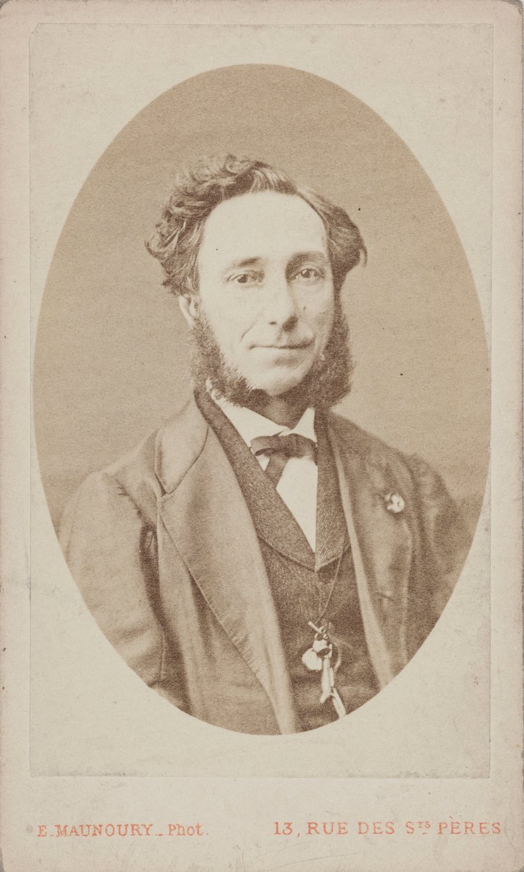 Portret van de violist en componist Camillo Sivori 1815-1894 door Photo studio Eugène Maunoury.