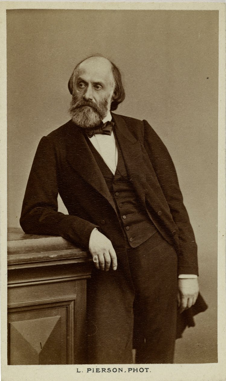 Portret van de dichter Victor de Laprade 1812-1883, ca. 1870 door Photo studio Mayer and Pierson.