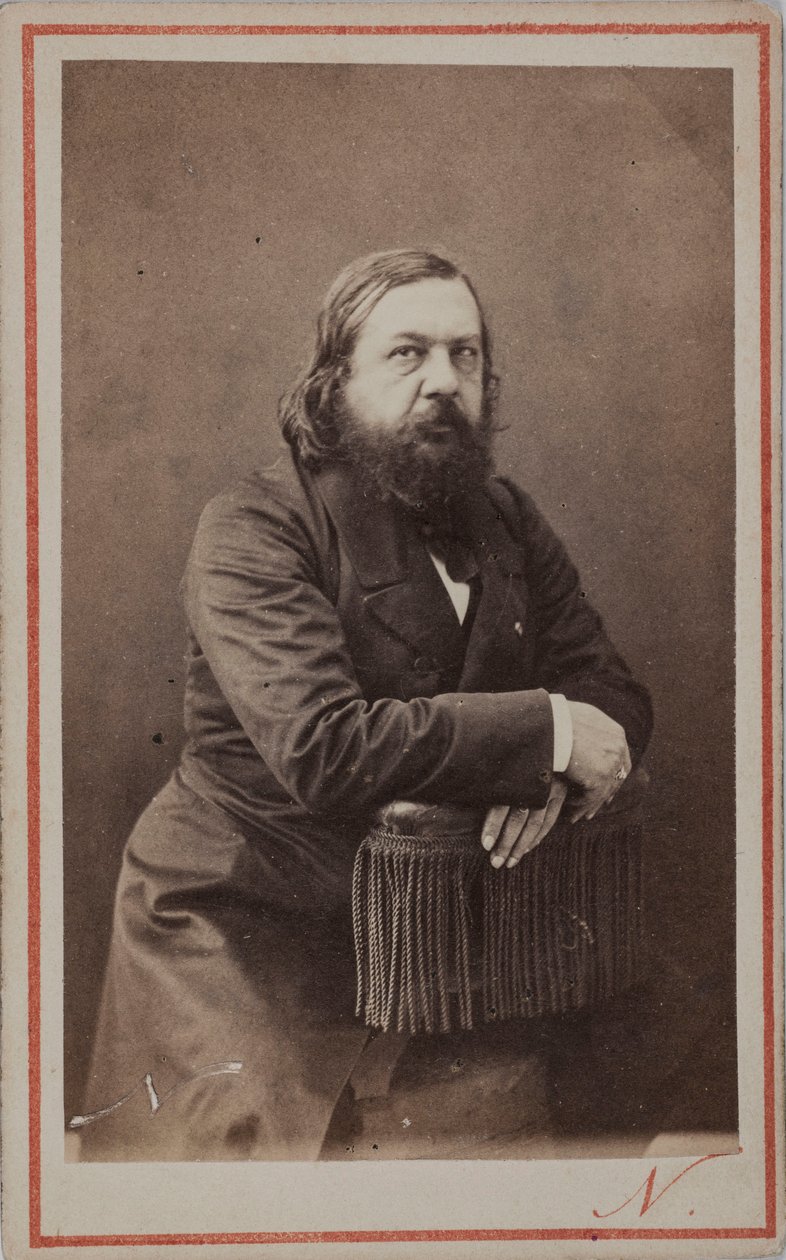 Portret van de dichter Théophile Gautier 1811-1872 door Photo studio Nadar.