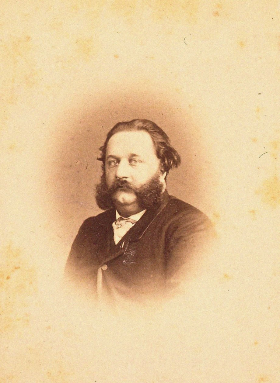 Portret van de componist Alfred Jaëll 1832-1882, 1866 door Photo studio Paetz.