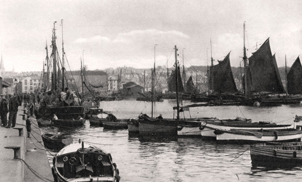 De Barbican, Plymouth, Devon, begin 20e eeuw door Photochrom Co Ltd of London