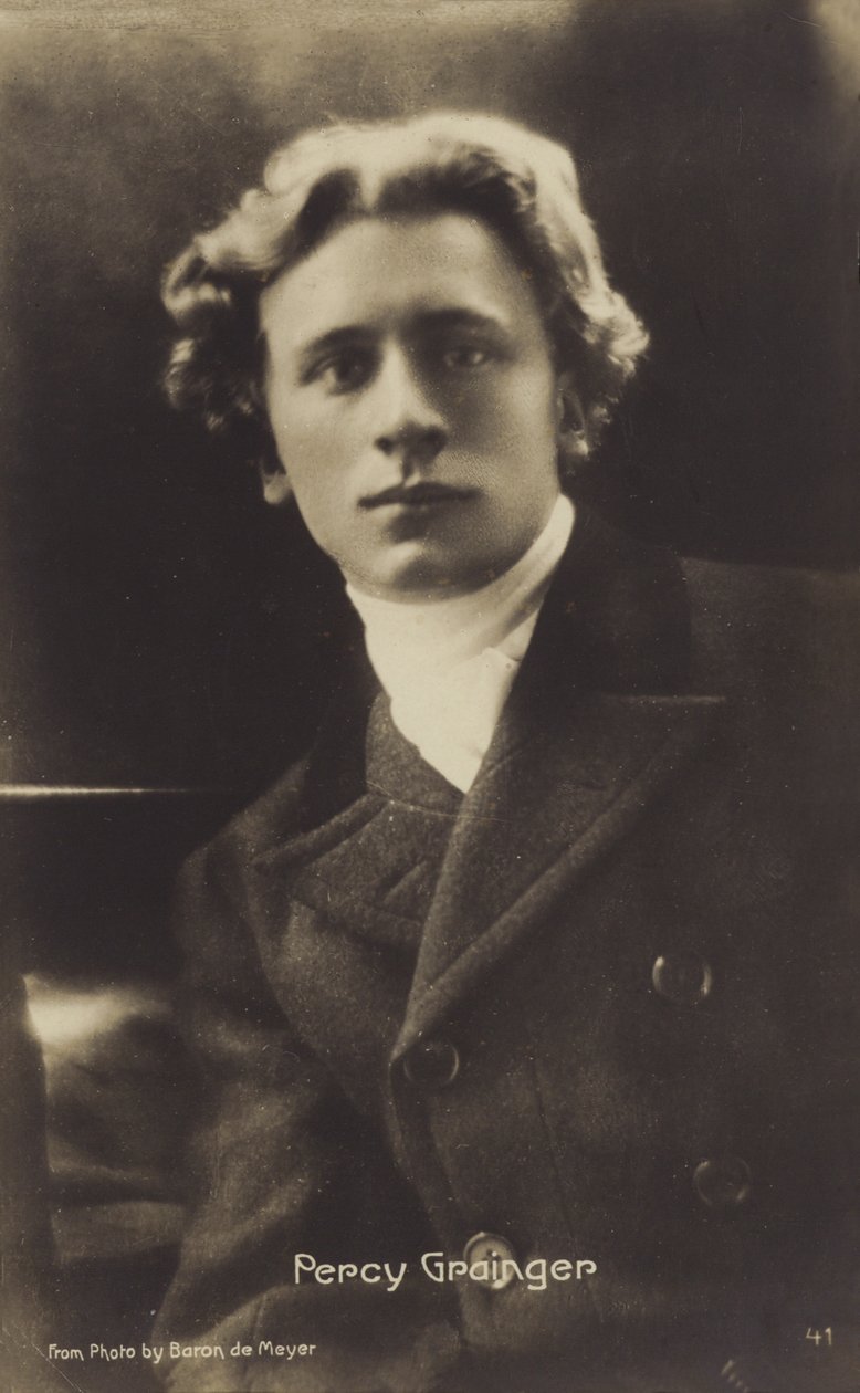 Percy Grainger, in Australië geboren componist, arrangeur en pianist (1882-1961) (z/w foto) door Photographer Australian
