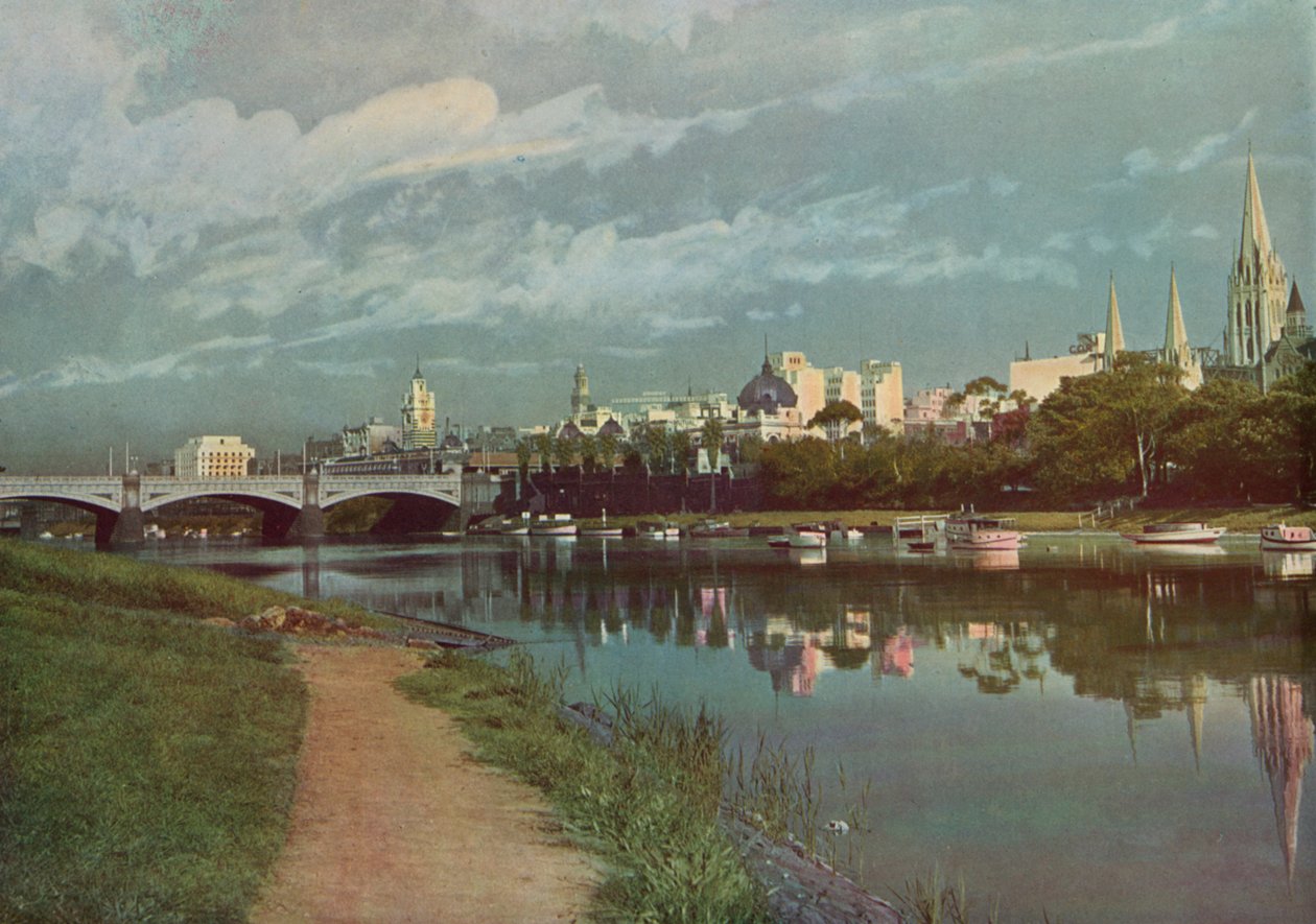 De stad Melbourne (kleurenfoto) door Photographer Australian