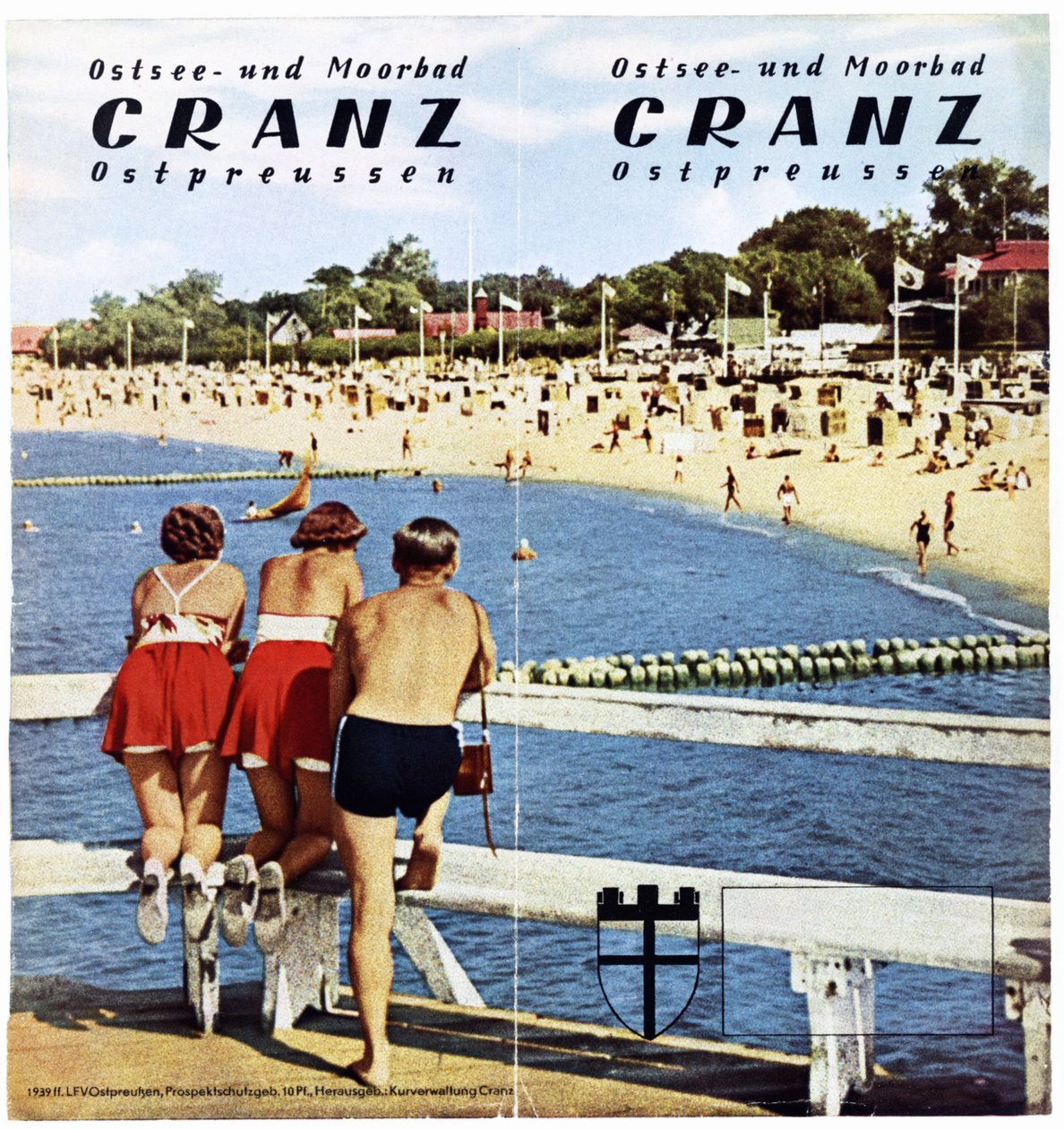 Rusland, Oblast Kaliningrad, Selenogradsk, tot het einde van WO II Duitsland, Oost-Pruisen, Cranz, reisbrochure van de toeristische administratie door Photographer German