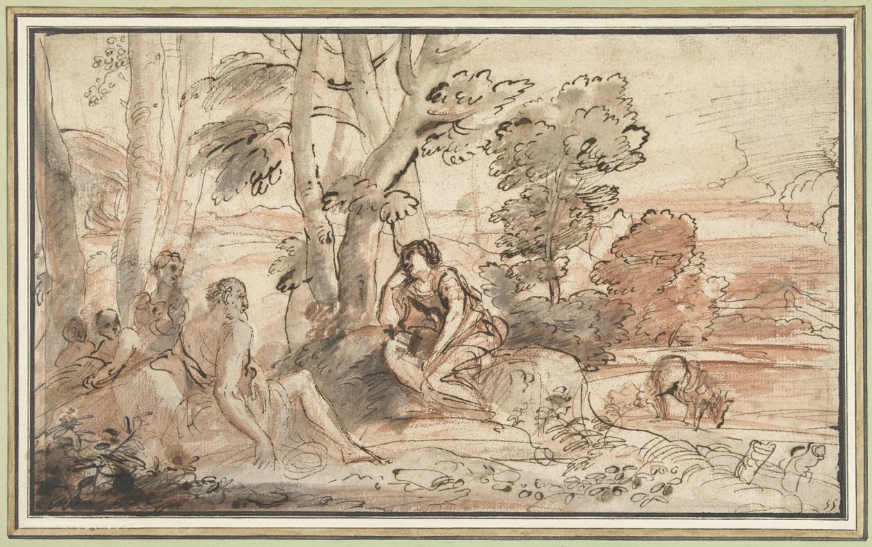 Ermina bij de herders door Pier Francesco Mola