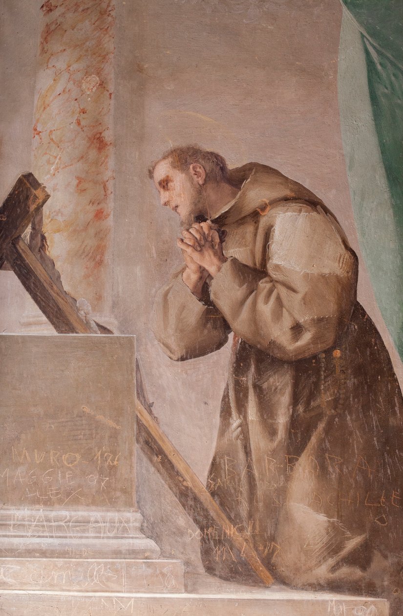 Het gebed van Sint Franciscus om redding door Pier Francesco Morazzone