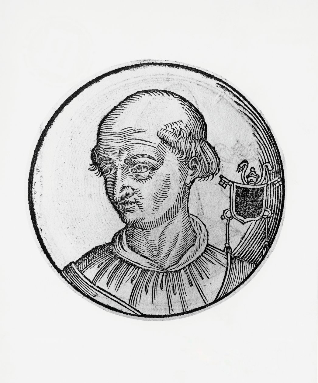 Portret van Benedictus VIII (Theophylactus III van Tusculum, circa 980-1024) door Blaise Nicolas Le Sueur