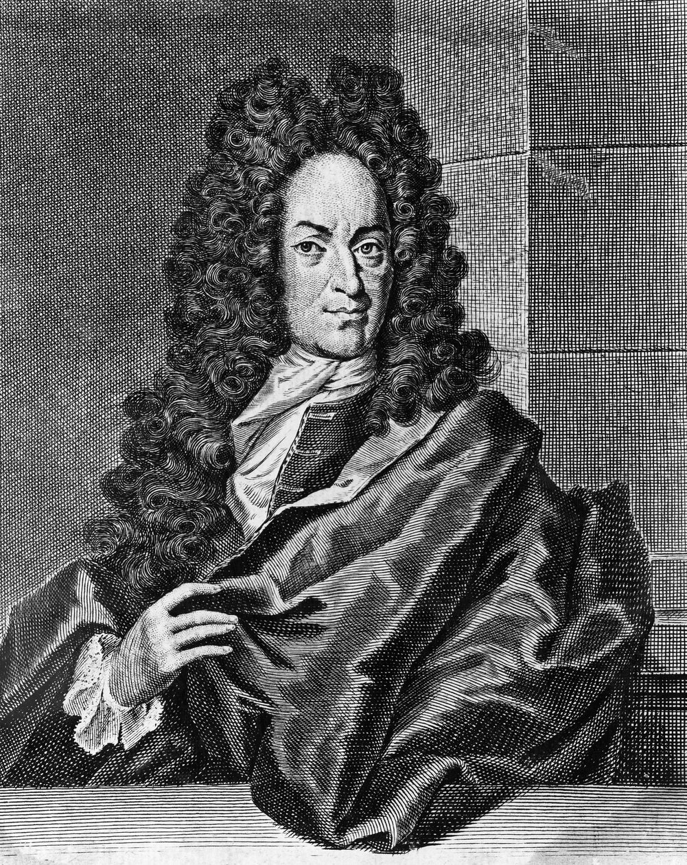 Portret van Georg Ernst Stahl (1659-1734), Duitse arts en chemicus, gravure uit Opusculum chimico-physico-medicum, Halae Magdeburgicae door Blaise Nicolas Le Sueur