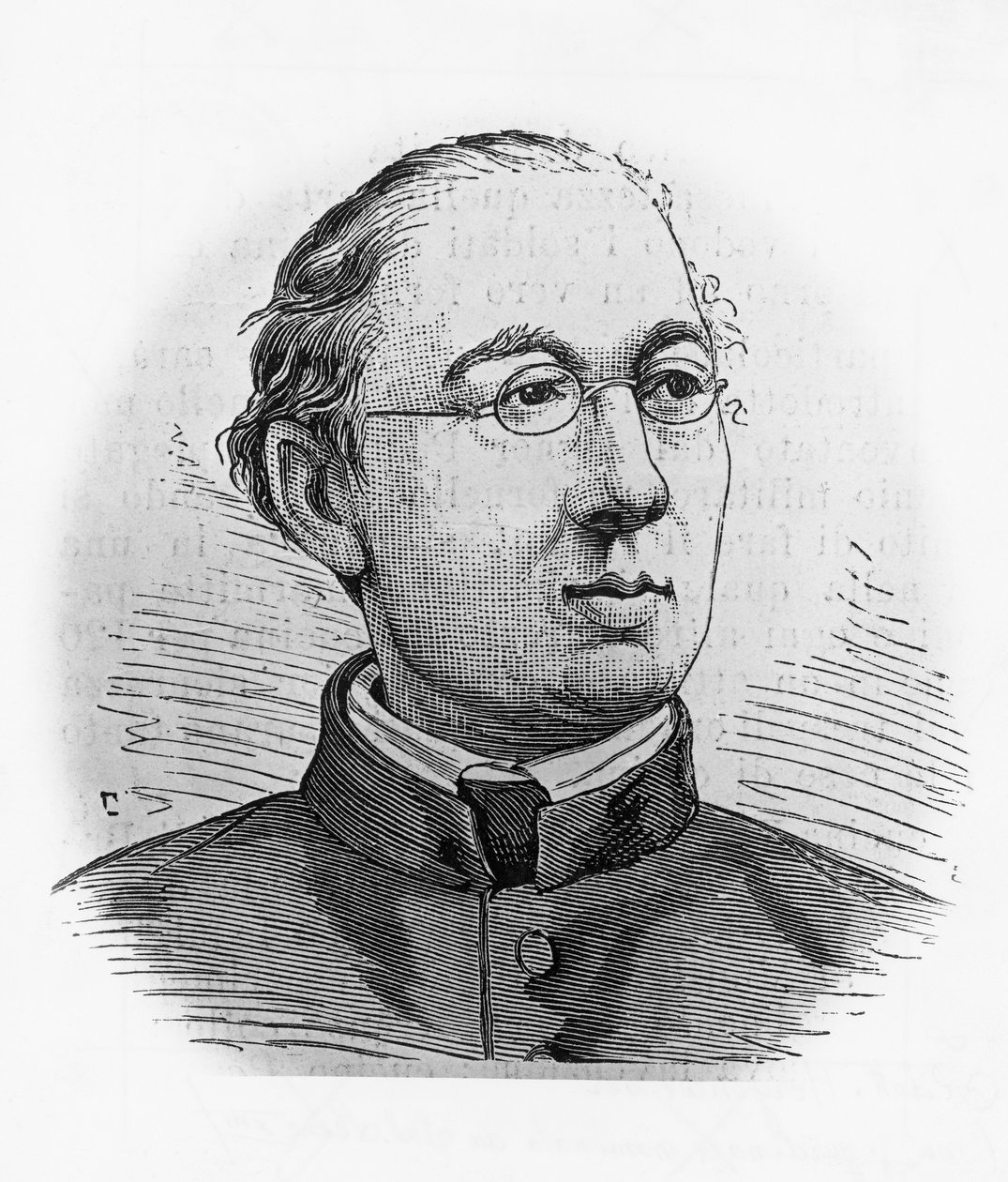 Portret van Joseph Hergenroether (1824-1890), Duitse historicus en kardinaal, en eerste kardinaal-prefect van de Vaticaanse archieven, gravure door Blaise Nicolas Le Sueur