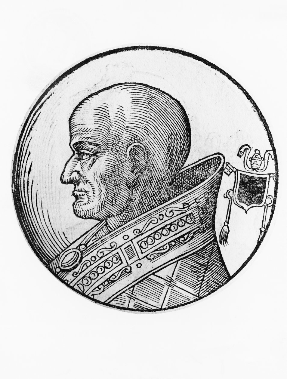 Portret van Sergius III (overleden 911) door Blaise Nicolas Le Sueur