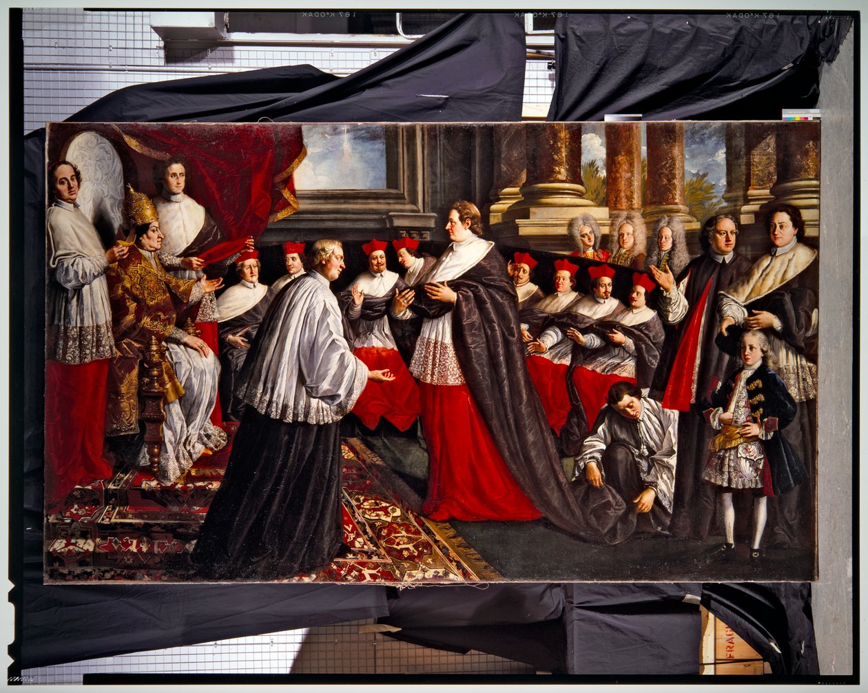 Kroning van Paus Clemens en Innocentius VIII (paar) door Pier Leone Ghezzi