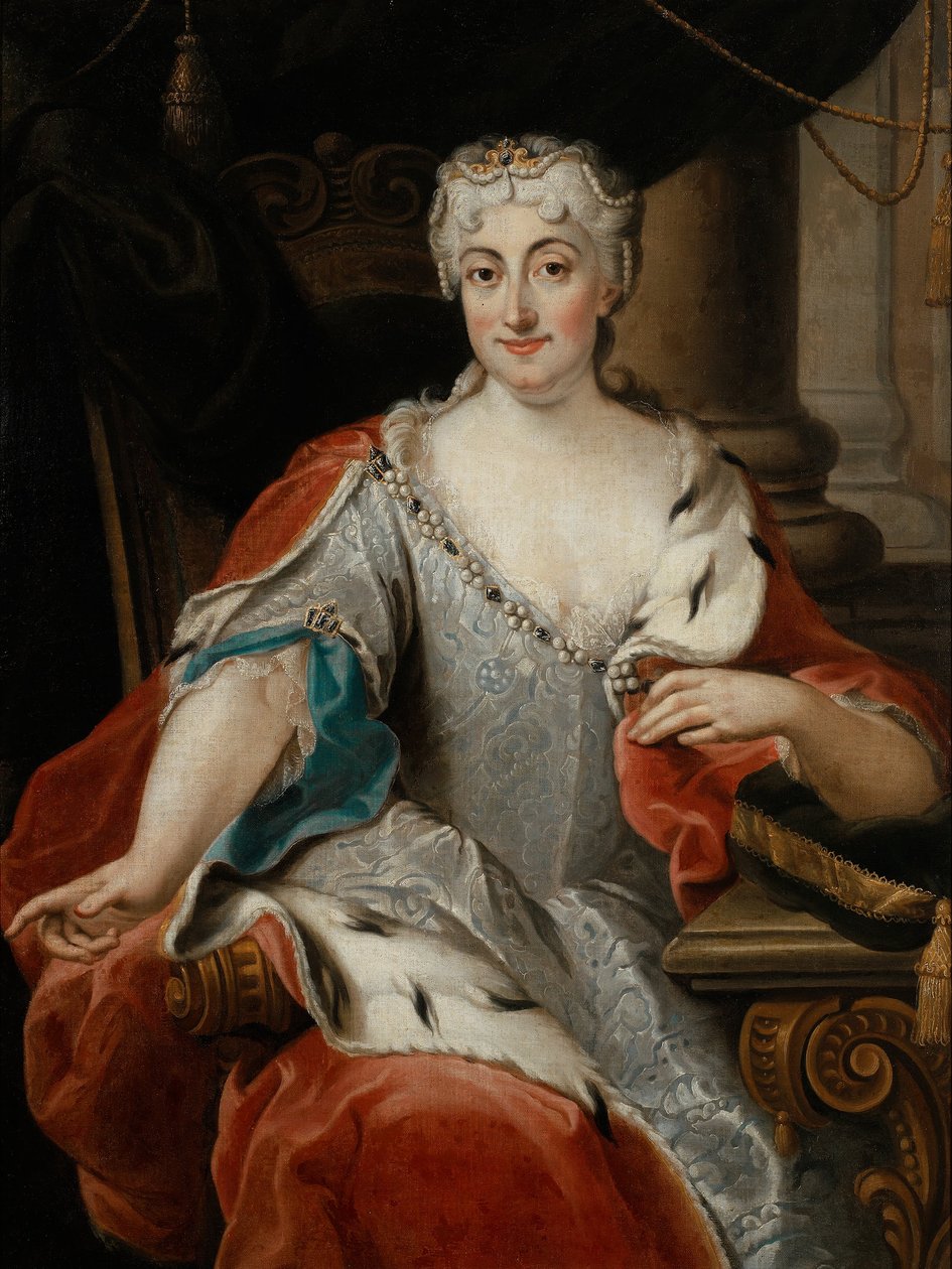 Portret van Maria Clementina Sobieska (?) door Pier Leone Ghezzi
