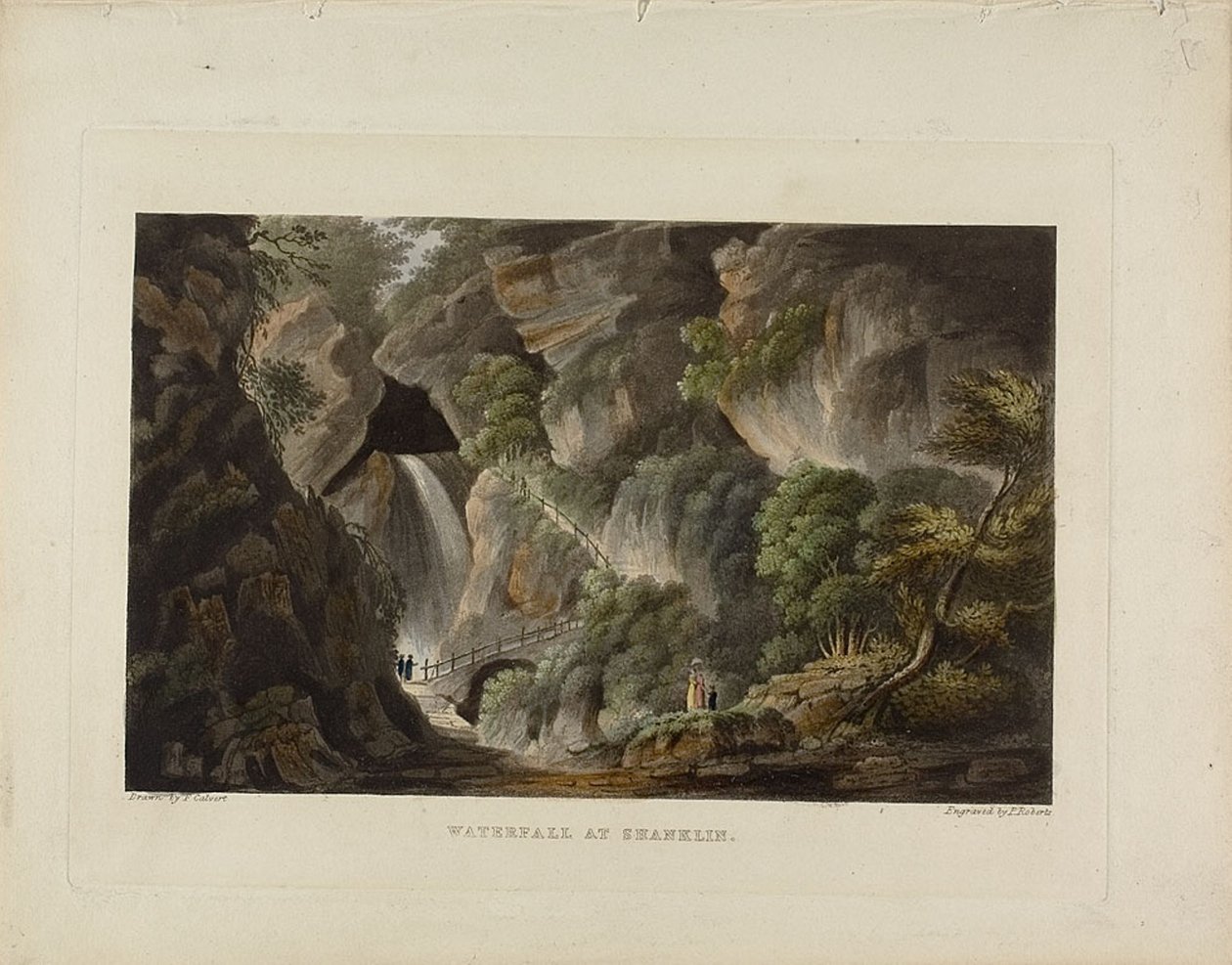 Waterval bij Shanklin door Piercy Roberts