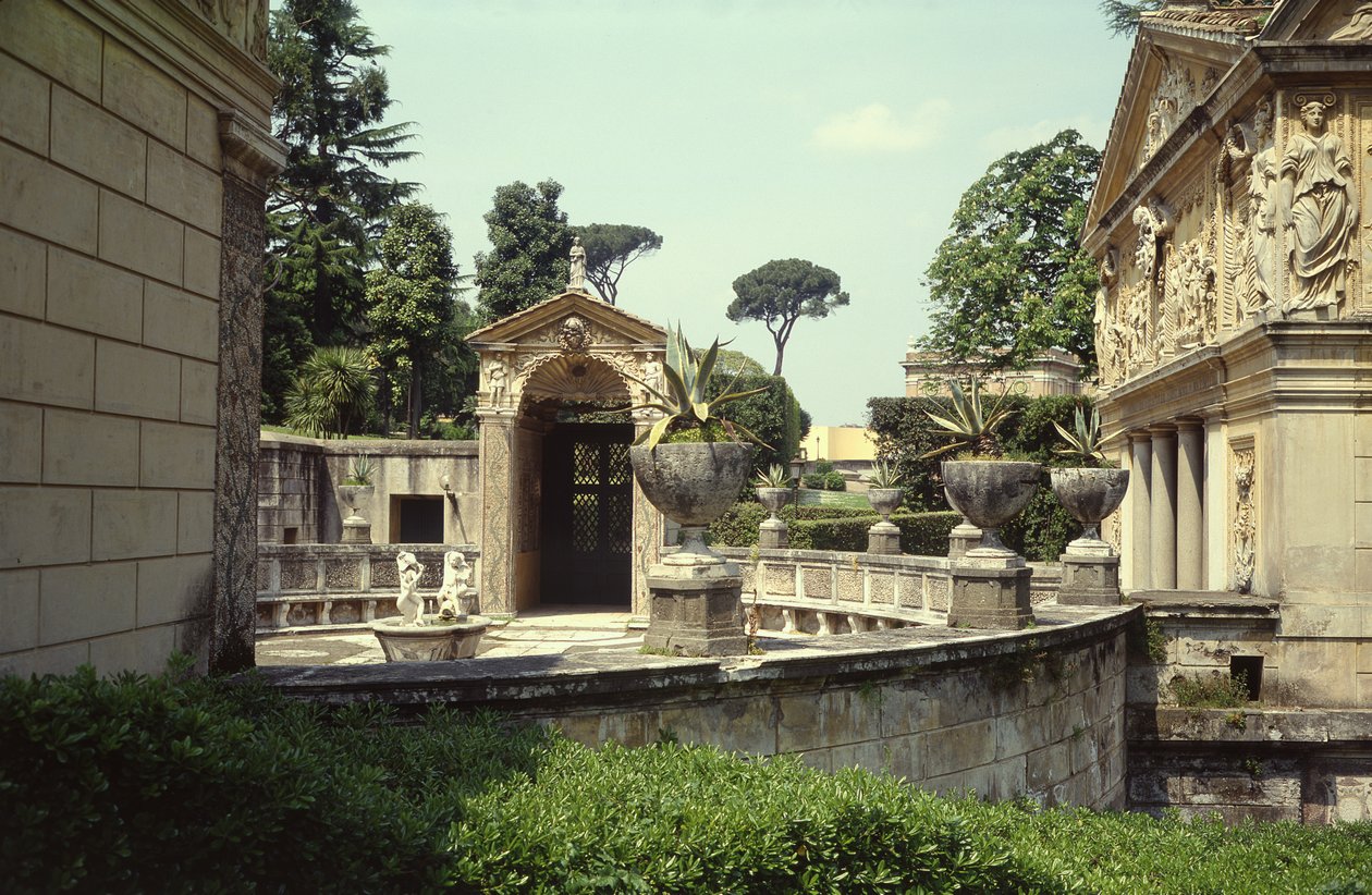 Binnenplaats van de Casina van Pius IV, 1558-62 door Piero Ligorio