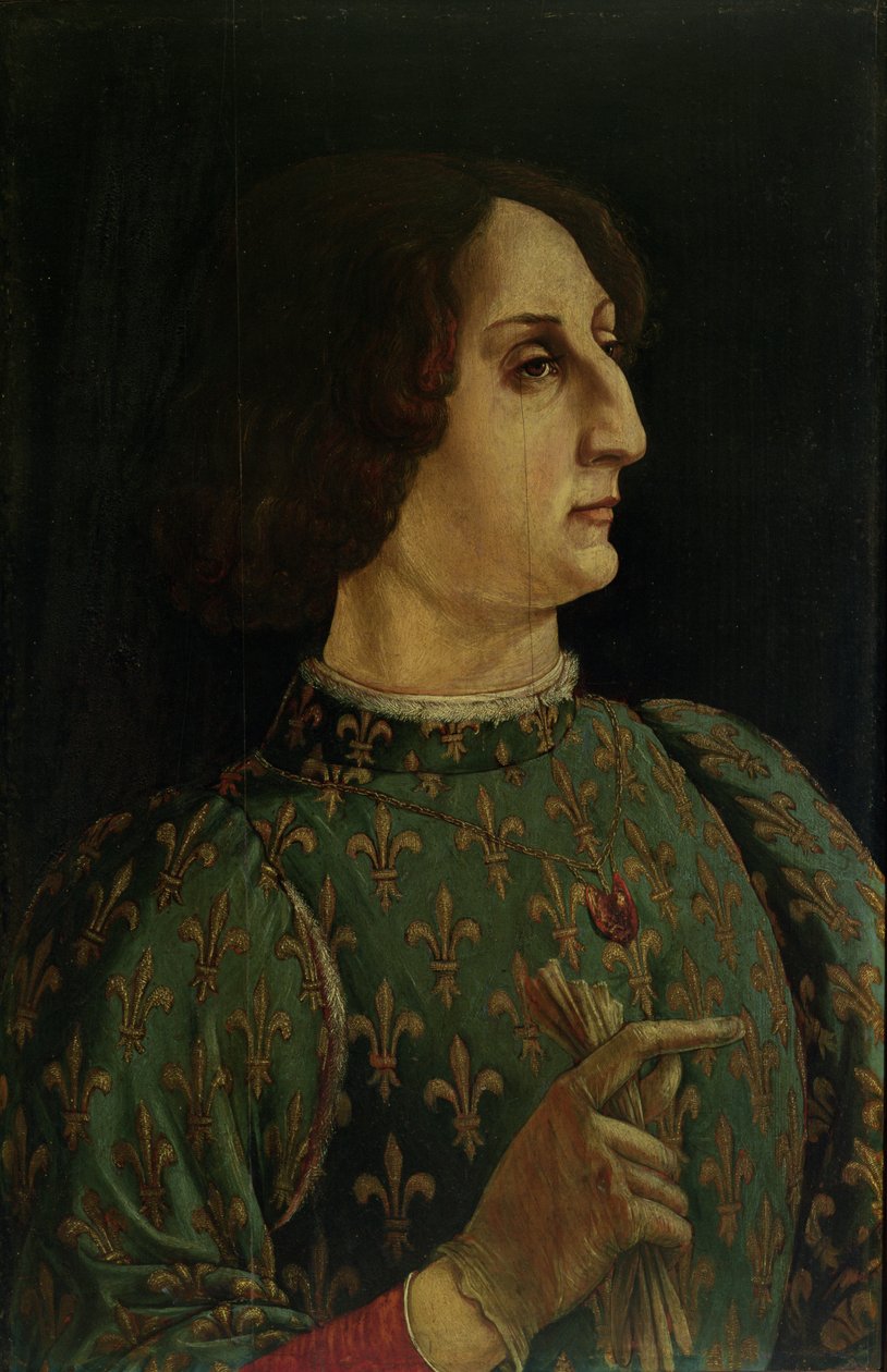 Portret van Galeazzo Mario Sforza (1444-76) ca. 1471 door Piero del Pollaiolo