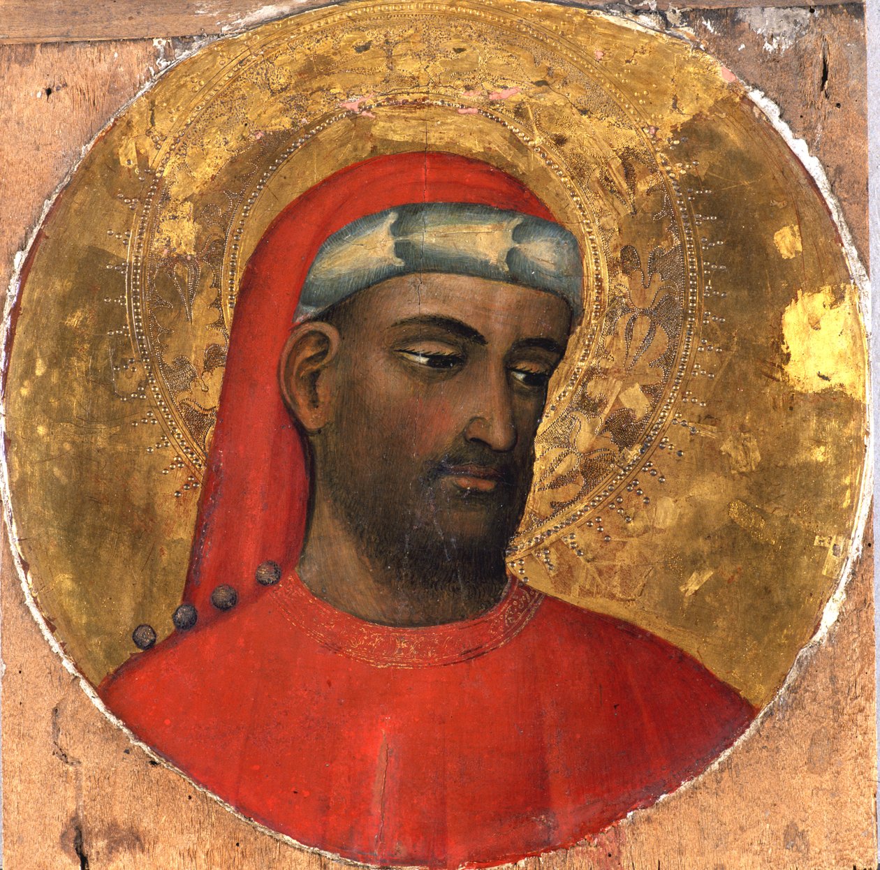 Tondo met een portret van St. Cosmos, voor 1420 door Piero di Alvaro