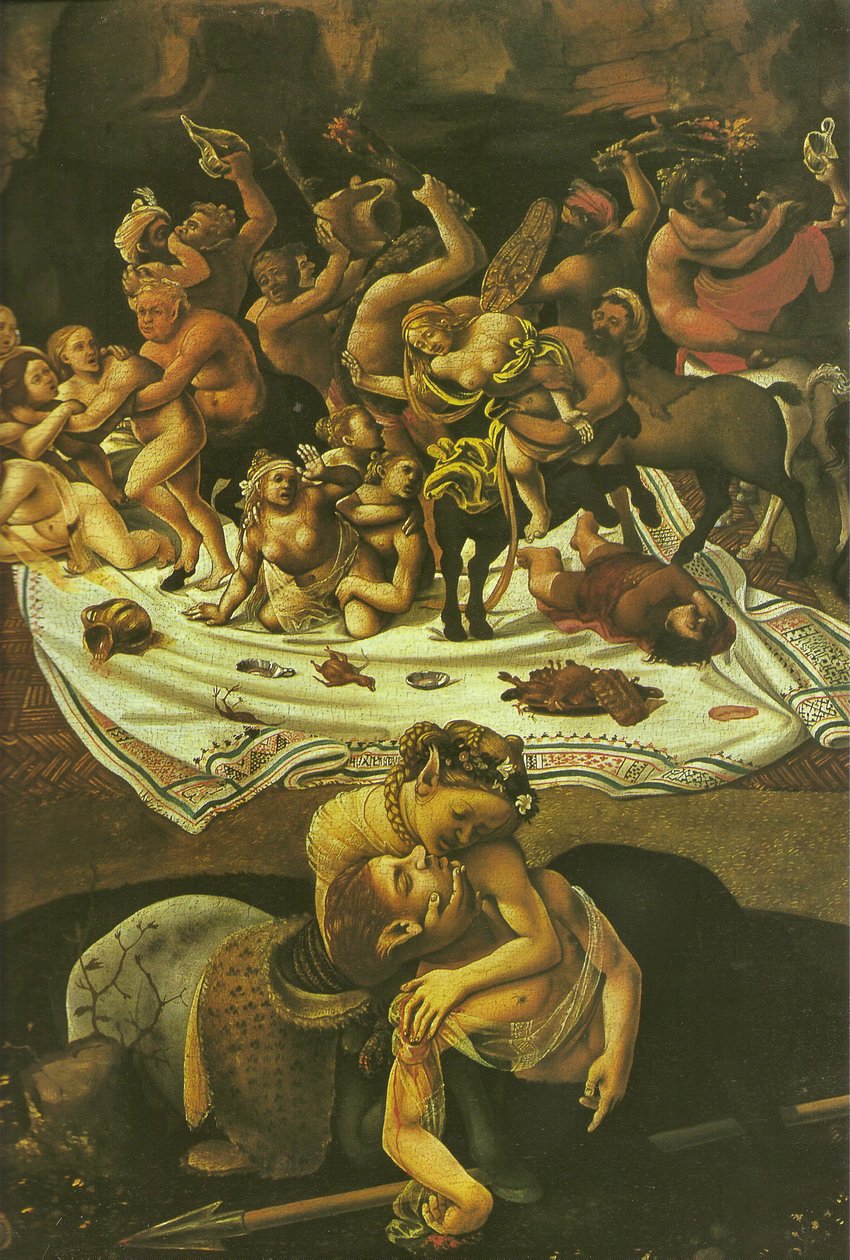 Slag van Lapithen en Centauren door Piero di Cosimo