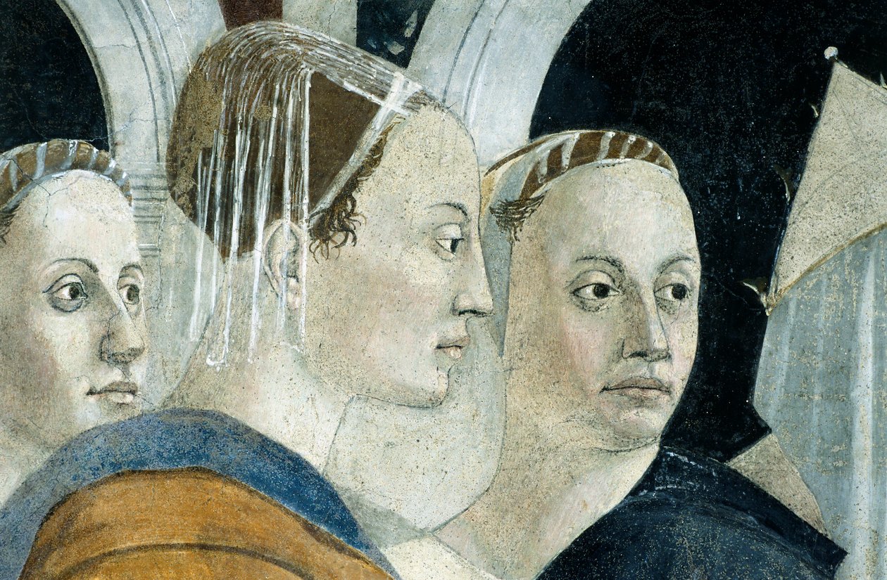 De legende van het ware kruis (detail) door Piero della Francesca