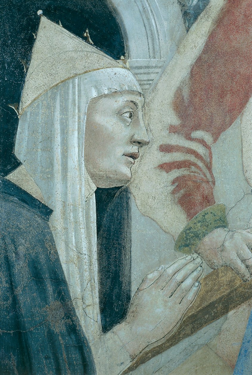 Ontdekking en verificatie van het Ware Kruis (detail) door Piero della Francesca