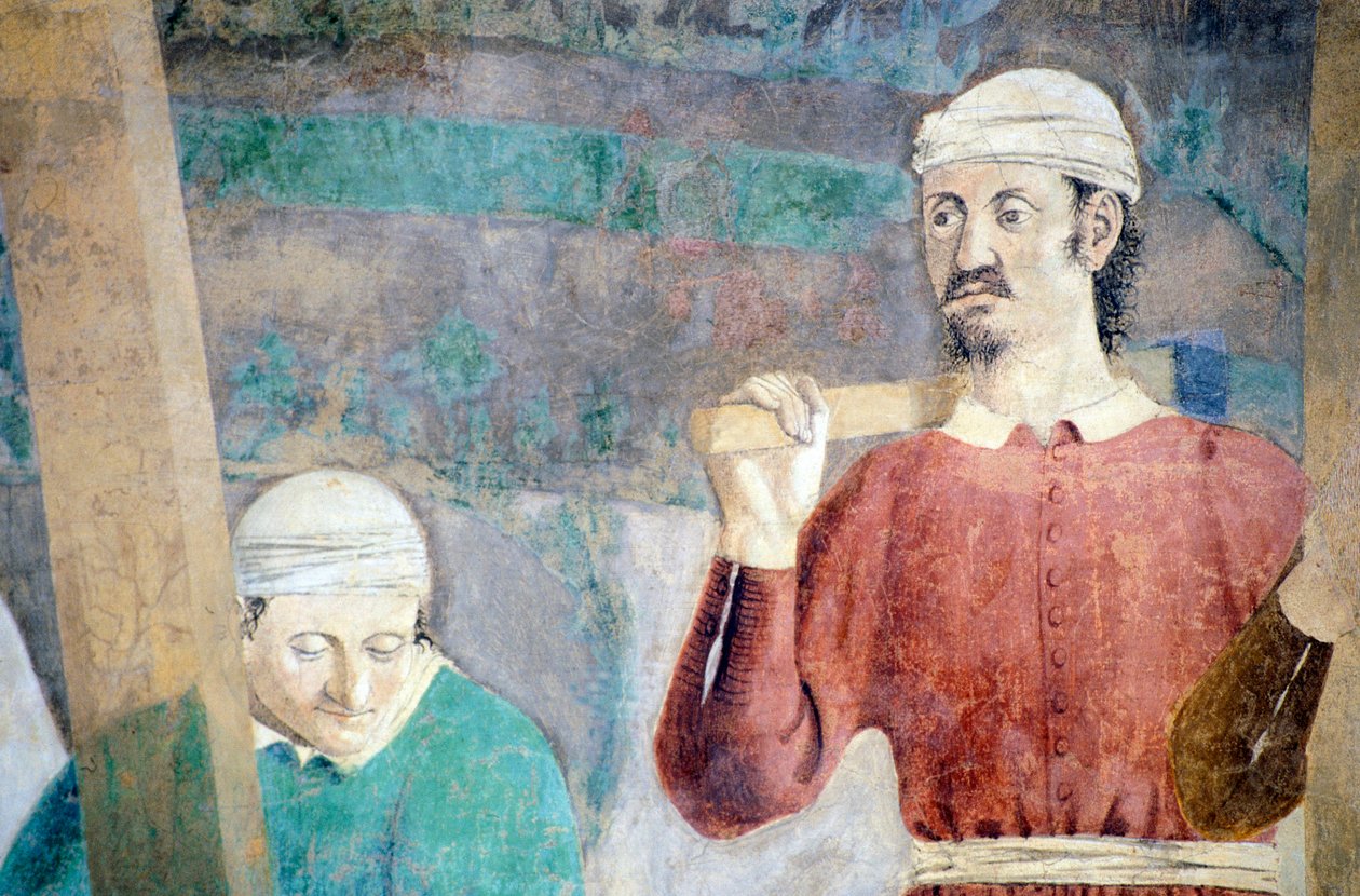 (detail) De legende van het ware kruis: ontdekking en verificatie van het ware kruis door Piero della Francesca