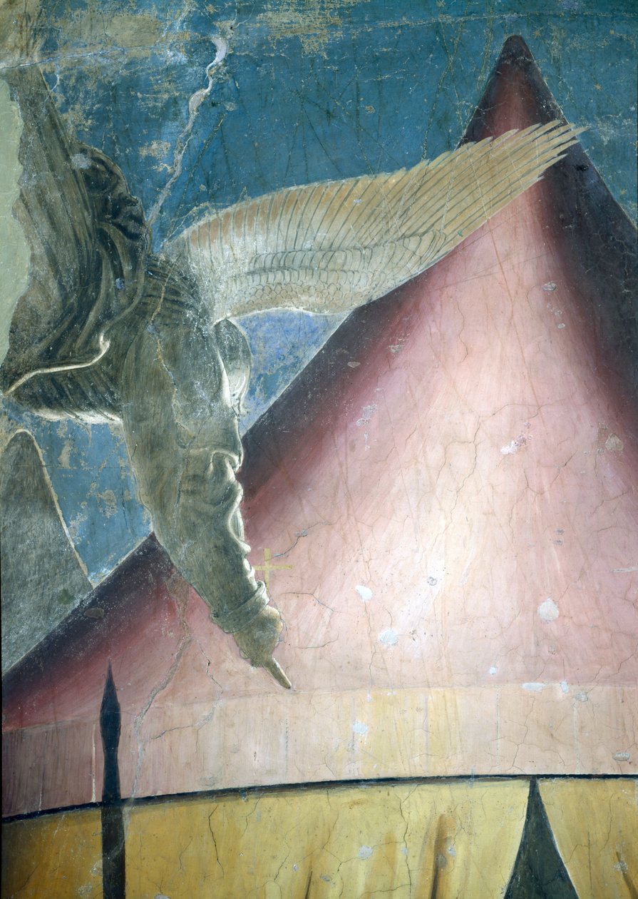 De droom van Constantijn (detail) door Piero della Francesca