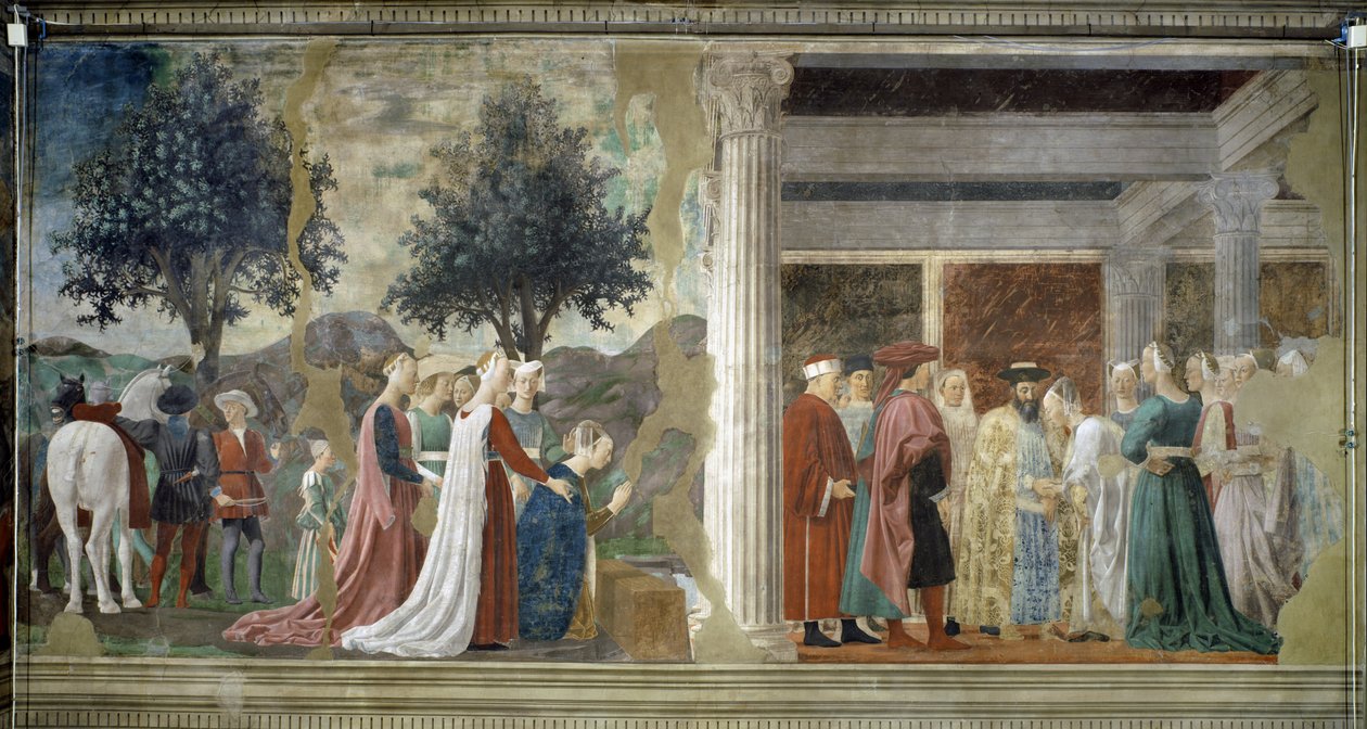 De Legende van het Ware Kruis (detail) door Piero della Francesca