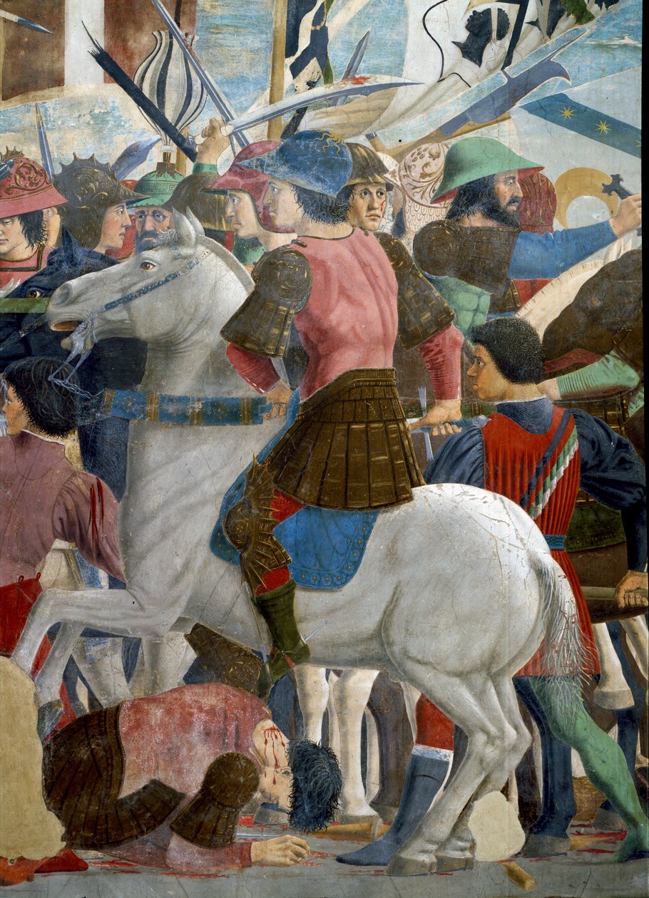 De Legende van het Ware Kruis, de Slag van Heraclius en Chosroes, voltooid 1464 (detail) door Piero della Francesca