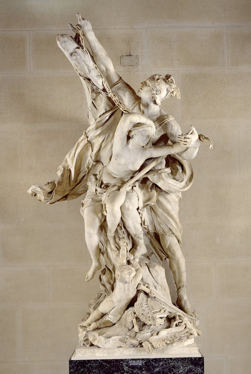 Perseus en Andromeda, 1684 (marmer) door Pierre and Veyrier, Christophe Puget