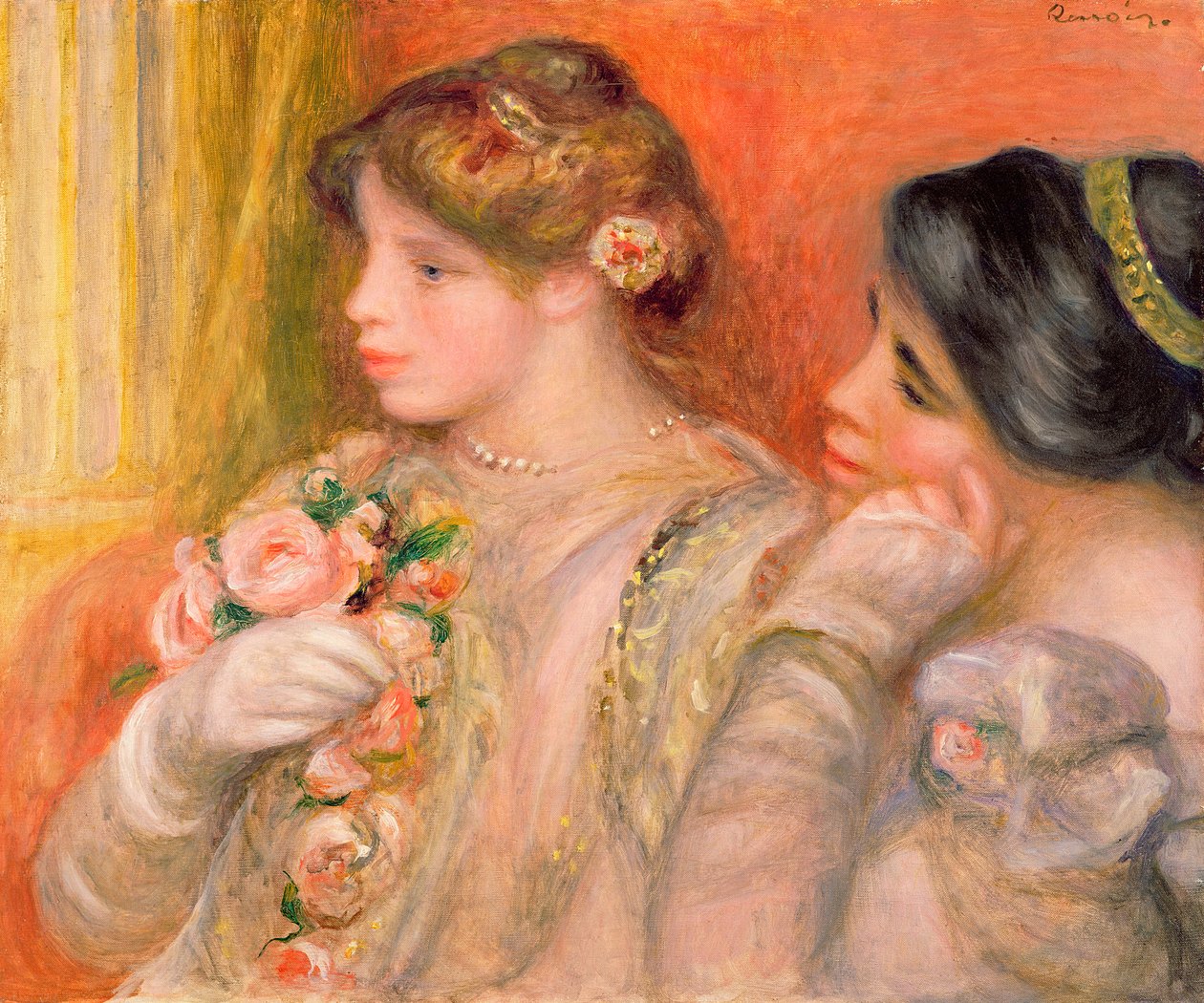 Dans La Loge door Pierre Auguste Renoir