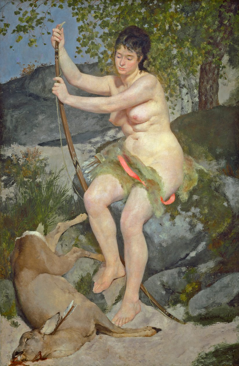 Diana, 1867 door Pierre Auguste Renoir