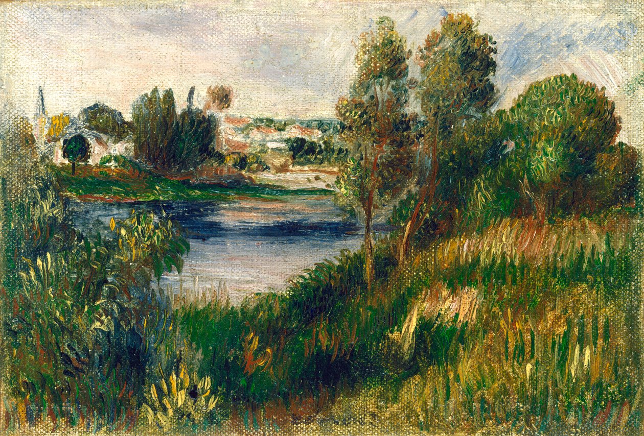 Landschap bij Vétheuil door Pierre Auguste Renoir