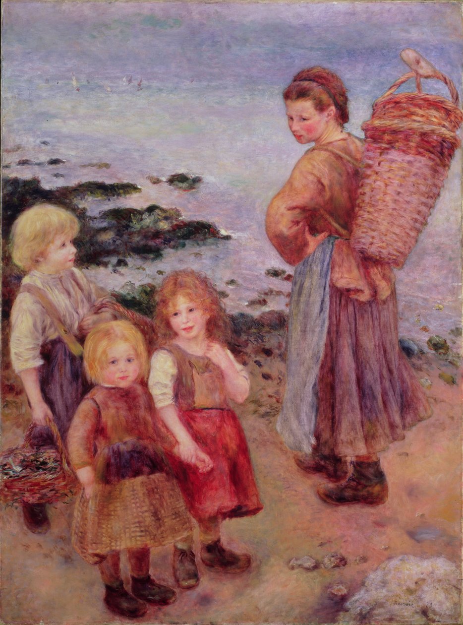 Mosselvissers bij Berneval, 1879 door Pierre Auguste Renoir
