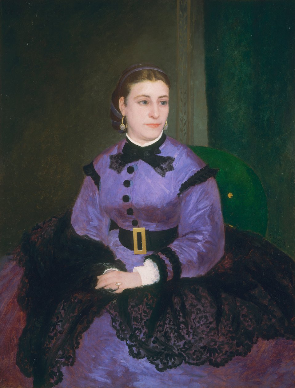 Portret van Mademoiselle Sicot, 1865 door Pierre Auguste Renoir