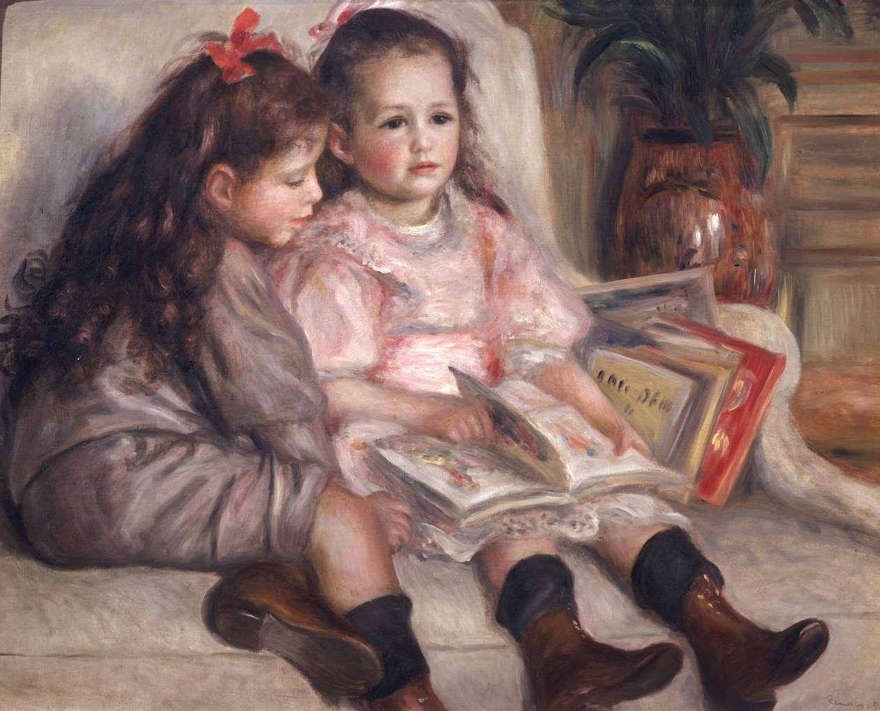 Portretten van kinderen, of De Kinderen van Martial Caillebotte, 1895 door Pierre Auguste Renoir