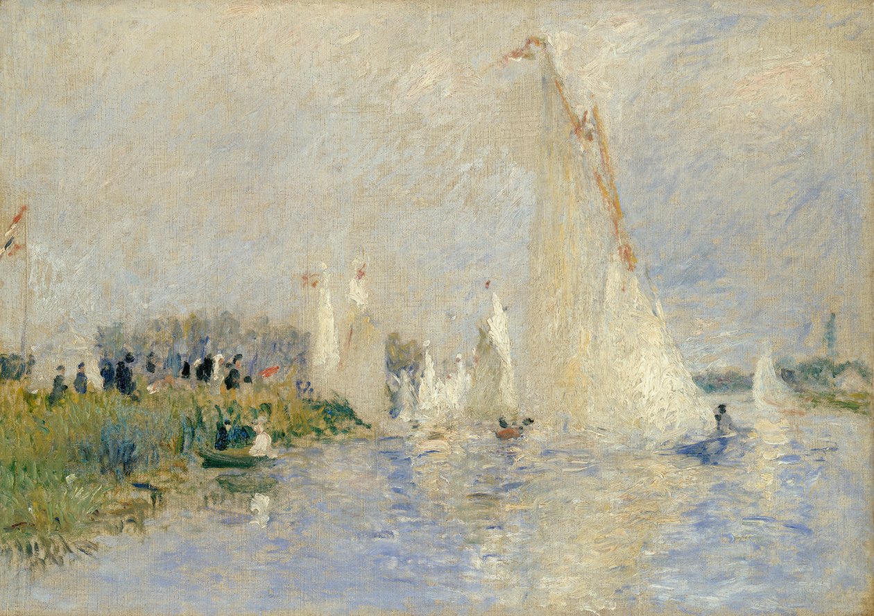 Regatta in Argenteuil, 1874 door Pierre Auguste Renoir