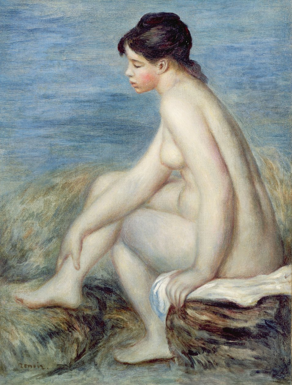 Zittende Bader door Pierre Auguste Renoir