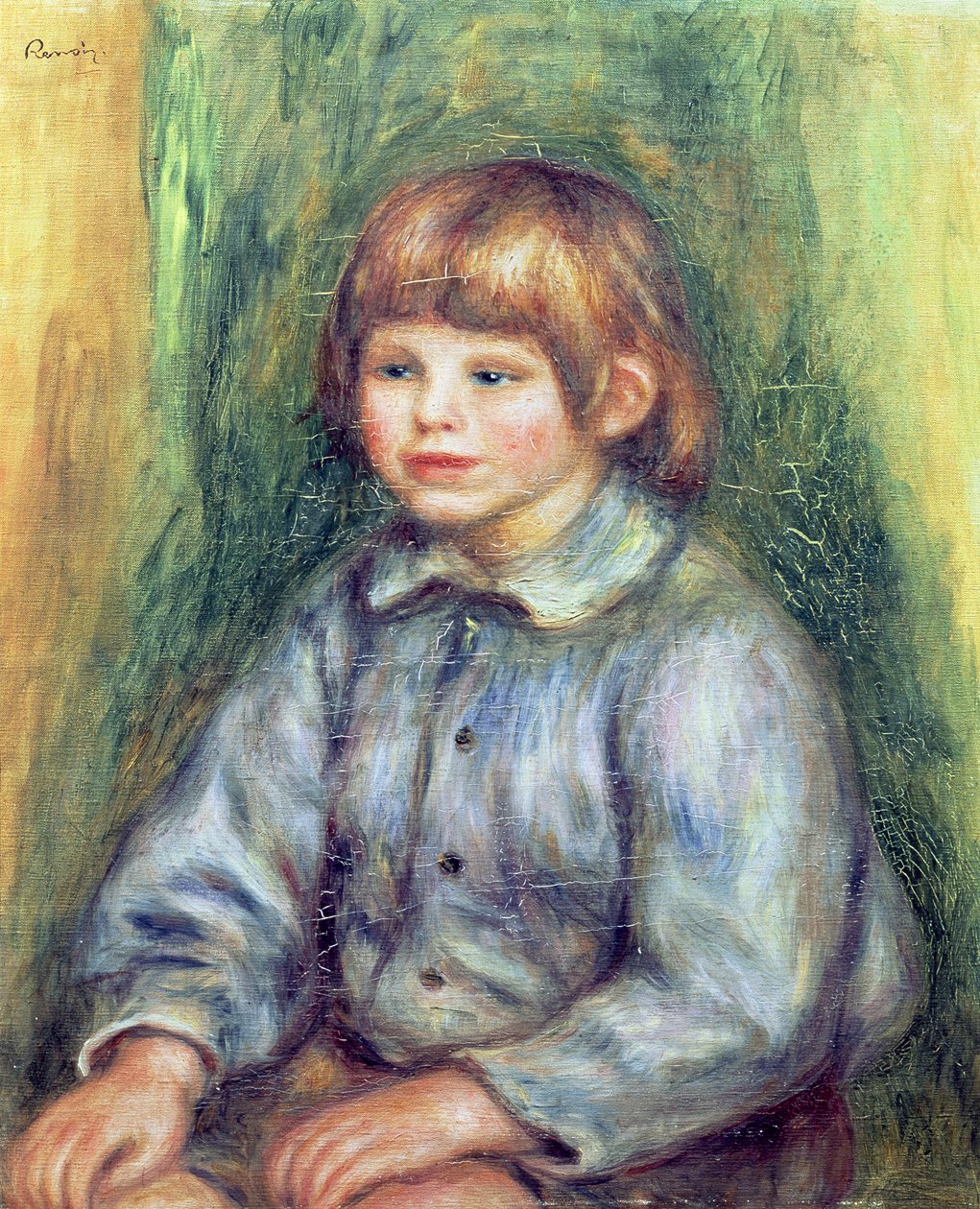 Zittend portret van Claude Renoir (1901-81) 1905-08 door Pierre-Auguste Renoir