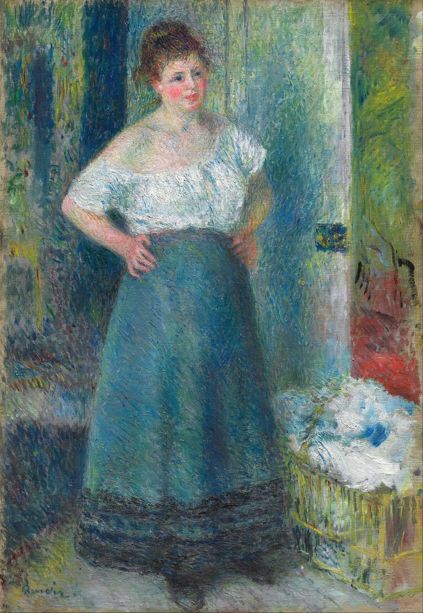 De wasvrouw door Pierre Auguste Renoir