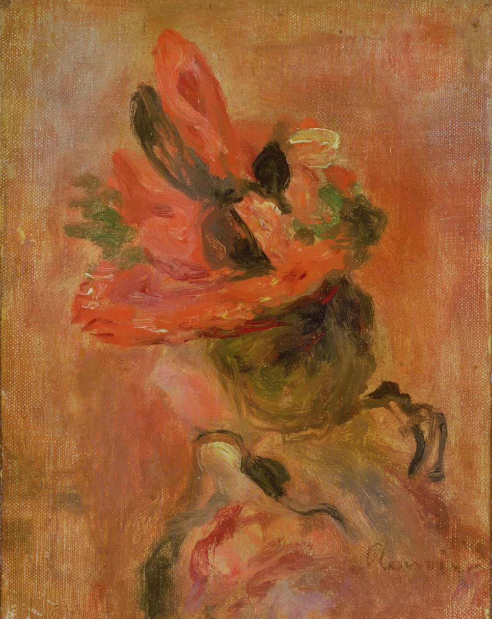 Vrouw met hoed door Pierre Auguste Renoir