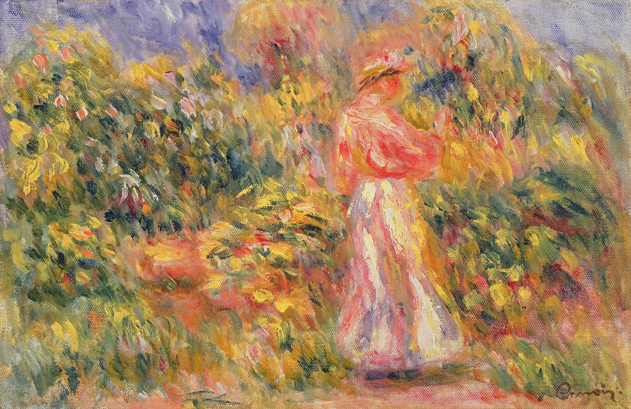 Vrouw in een Landschap, 1916 door Pierre-Auguste Renoir