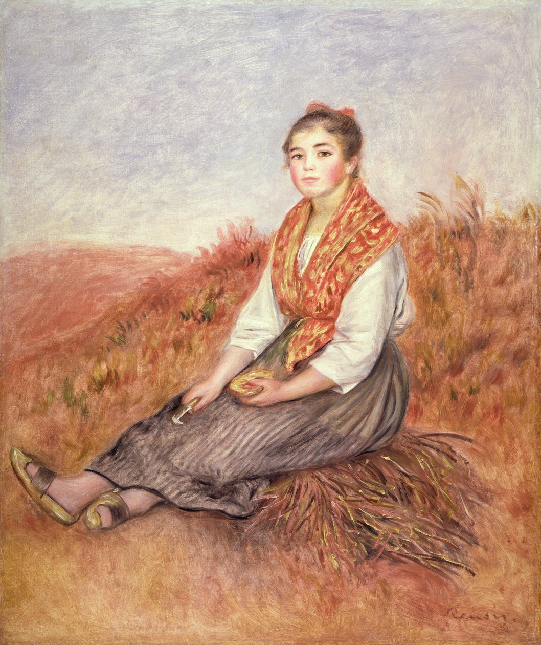 Vrouw met een bundel brandhout door Pierre-Auguste Renoir