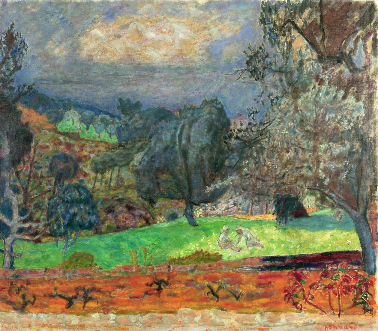 Landschap met Ondergaande Zon, 1927 door Pierre Bonnard