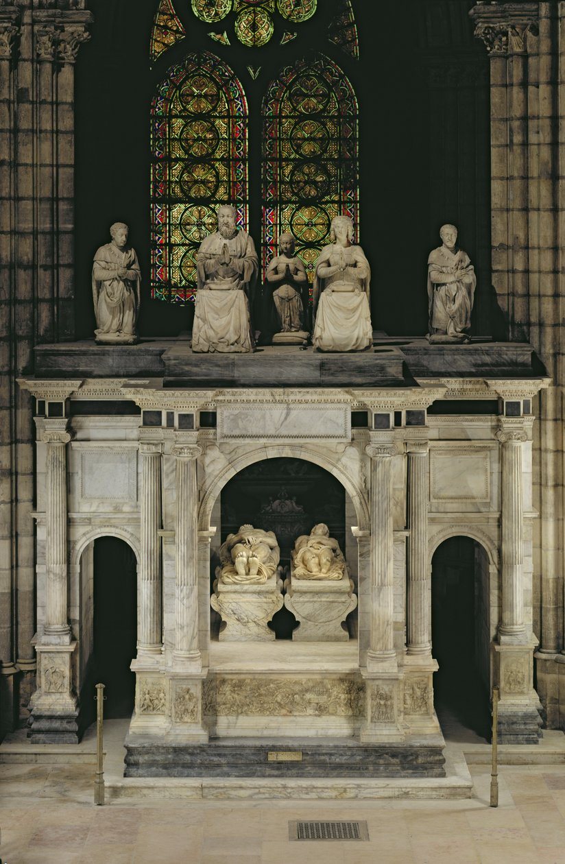 Het Graf van Francois I (1494-1547) en Claude van Frankrijk (1499-1524) door Pierre Bontemps