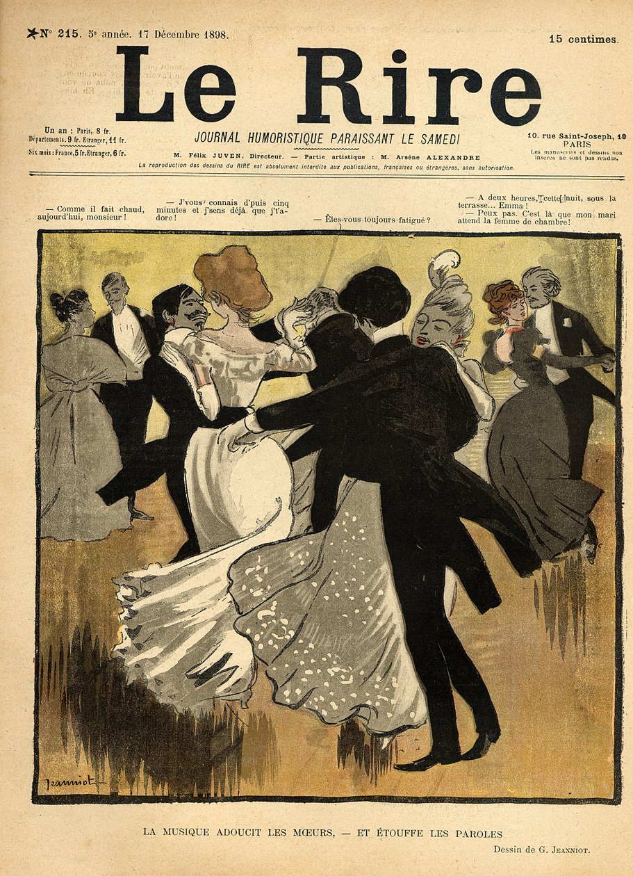 Dansende koppels, van de voorkant van 