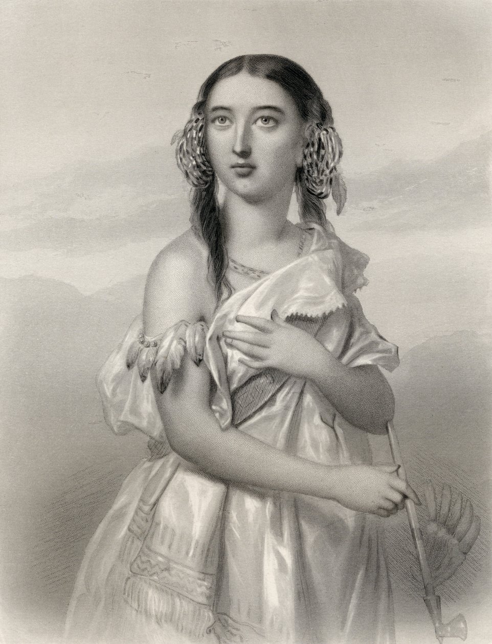 Pocahontas (1595-1617) illustratie uit 