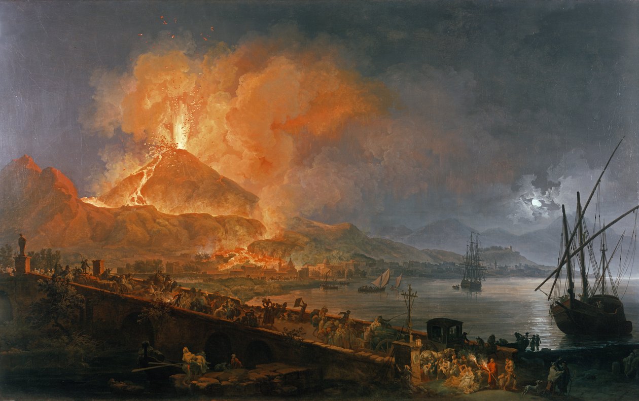 Uitbarsting van de Vesuvius in 1771 door Pierre Jacques Volaire