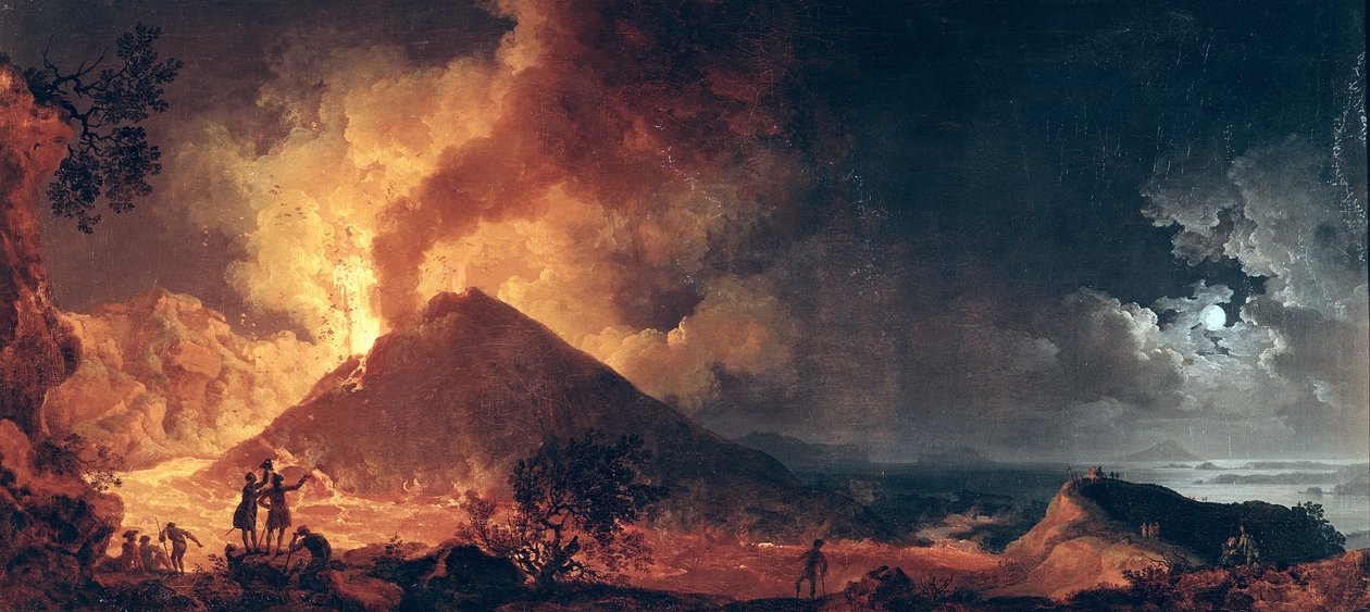 De uitbarsting van de Vesuvius in 1771 door Pierre Jacques Volaire